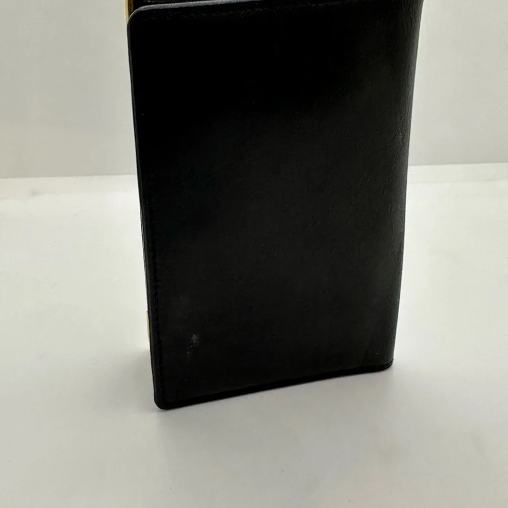 Dunhill Black Wallet Sleek Design Gold Accents
